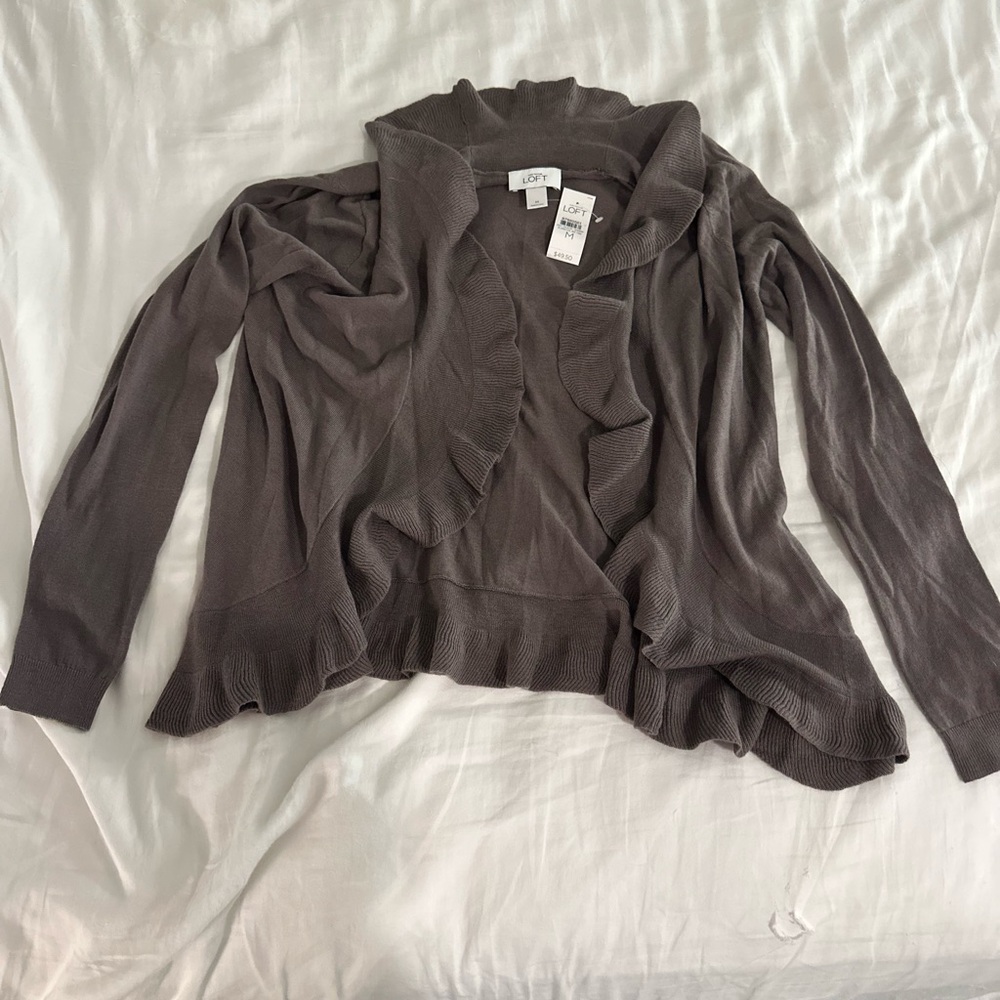 LOFT Charcoal Knit Sweater